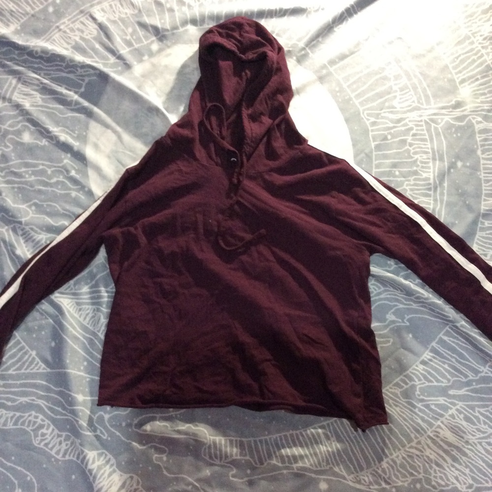 Purple cropped sweatshirt